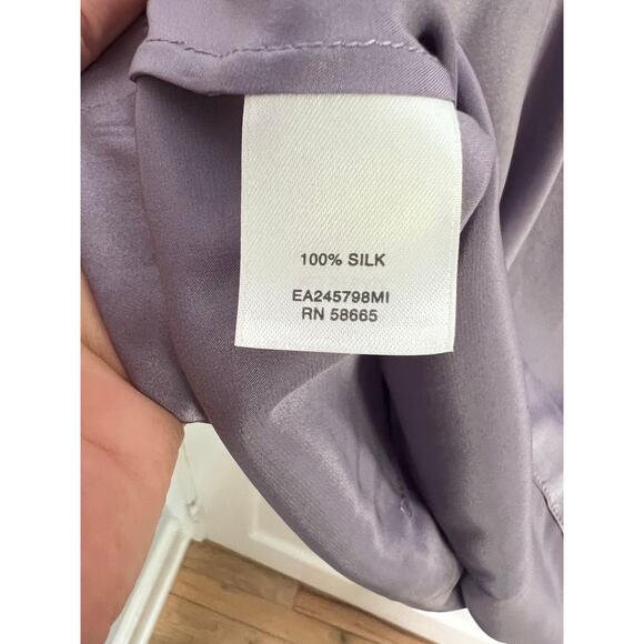 Classiques Entier Atelier Womens S 100% Silk Dusty Purple Sleeveless Blouse Tank - Picture 5 of 9
